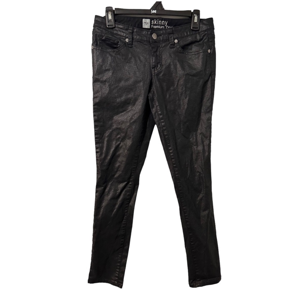 Mossimo Skinny Premium Women’s Denim Black Sheen Shine Jeans Fit 3 Size 4
